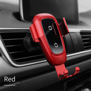 Mount Gravity Qi Wireless Charger Car Holder for iPhone